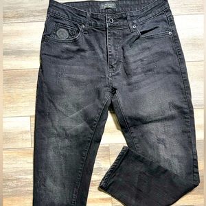 Burberry Men’s Black Denim Jeans Size 32 Equestrian‎ Knight Logo